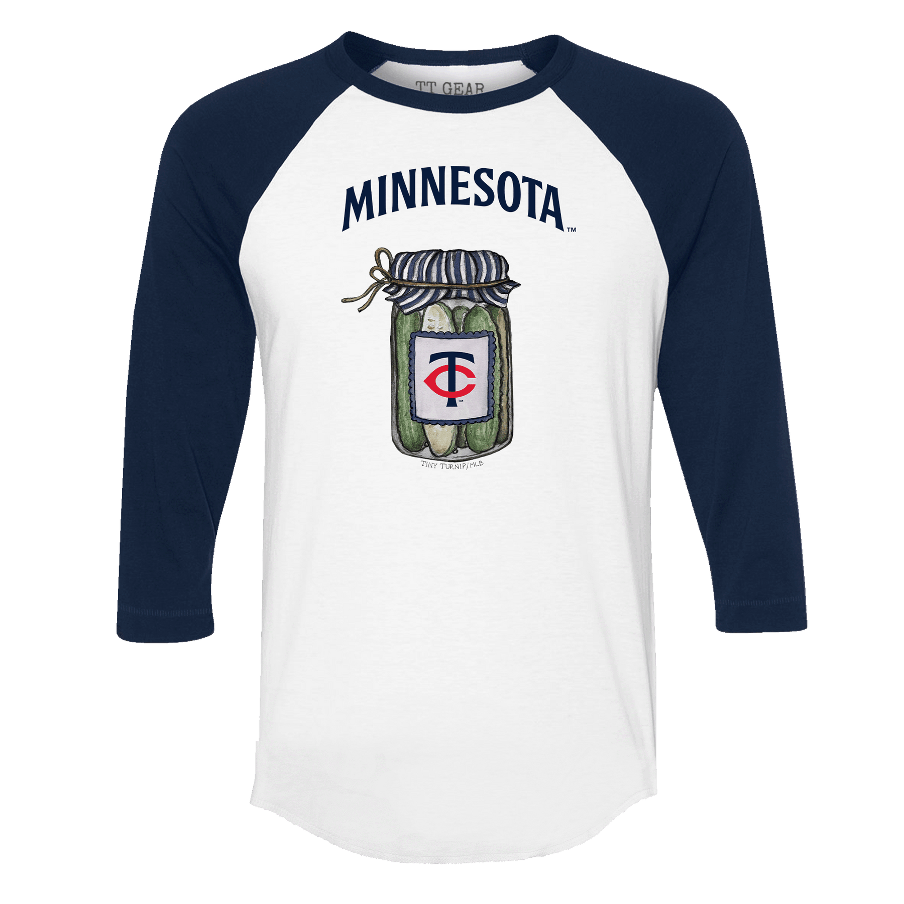 Minnesota Twins Pickle Jar 3/4 Navy Blue Sleeve Raglan