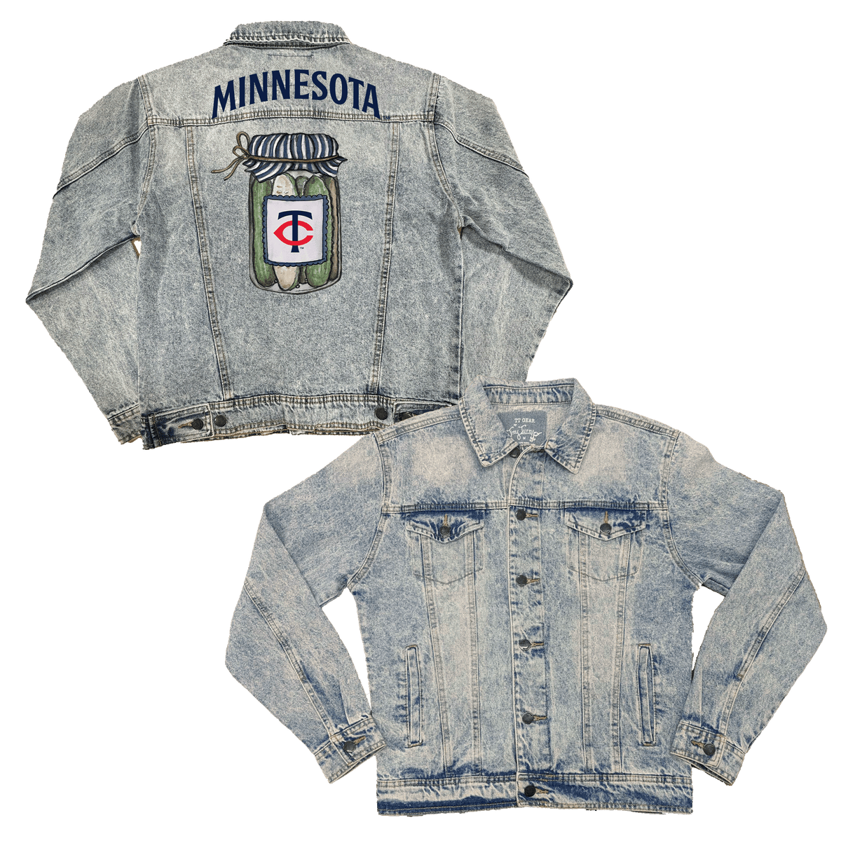 Minnesota Twins Pickle Jar Boyfriend Denim Jacket