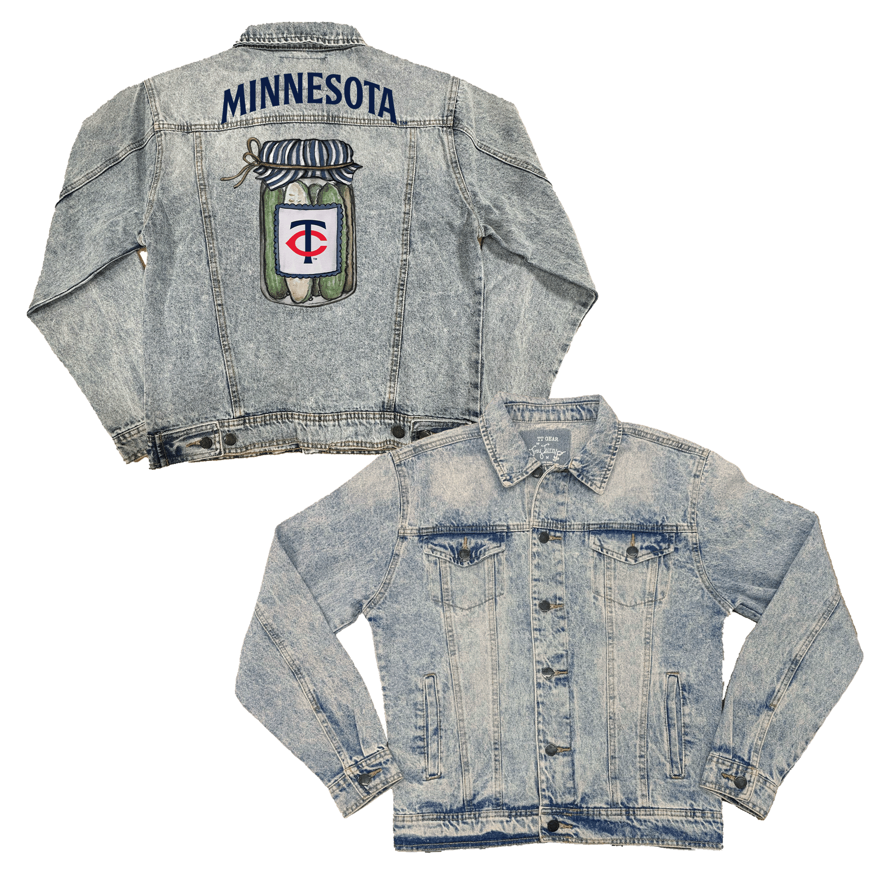 Minnesota Twins Pickle Jar Boyfriend Denim Jacket