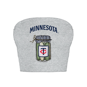 Minnesota Twins Pickle Jar Crop Tube Top
