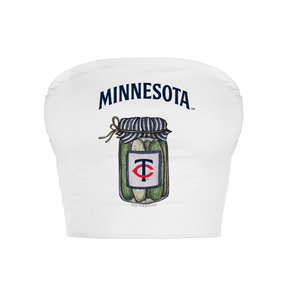Minnesota Twins Pickle Jar Crop Tube Top