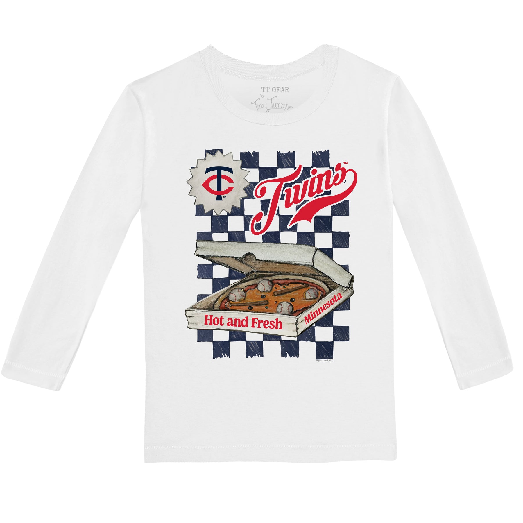 Minnesota Twins Pizza Long-Sleeve Tee Shirt