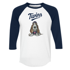 Minnesota Twins Puddy 3/4 Navy Blue Sleeve Raglan - Tiny Turnip