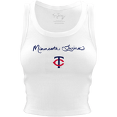 Minnesota Twins Logo Script Crop Tank - Tiny Turnip