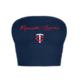 Minnesota Twins Logo Script Crop Tube Top