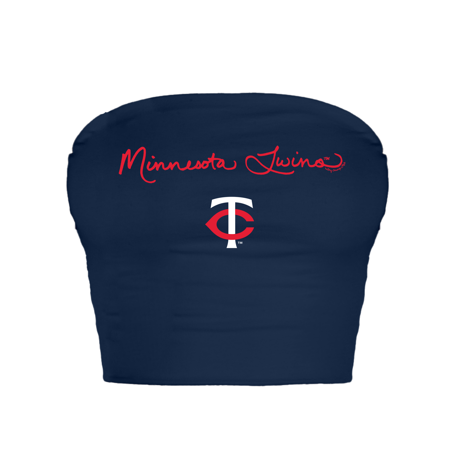 Minnesota Twins Logo Script Crop Tube Top