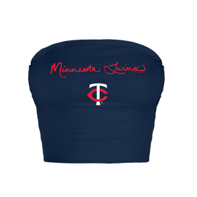 Minnesota Twins Logo Script Crop Tube Top