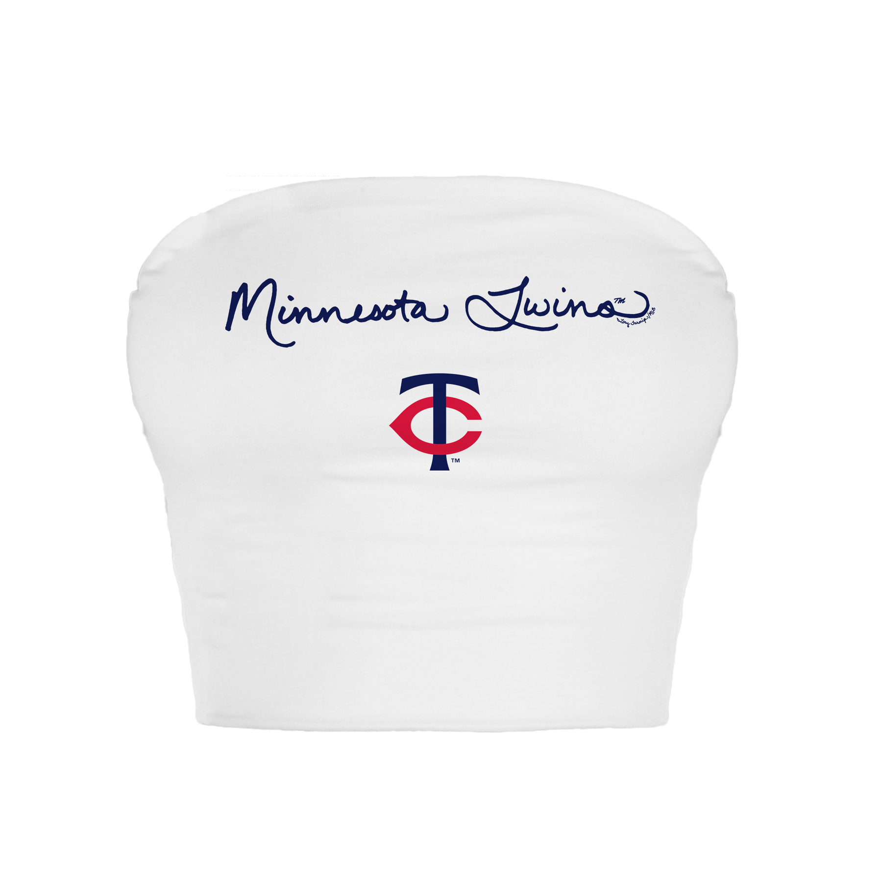 Minnesota Twins Logo Script Crop Tube Top