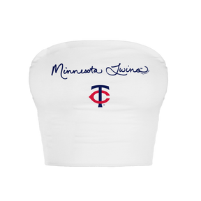 Minnesota Twins Logo Script Crop Tube Top