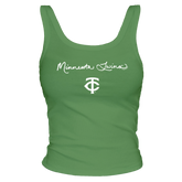 Minnesota Twins Logo Script Ribbed Tank - Tiny Turnip