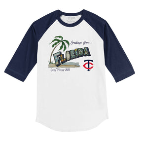 Minnesota Twins Spring Training 2025 3/4 Navy Blue Sleeve Raglan