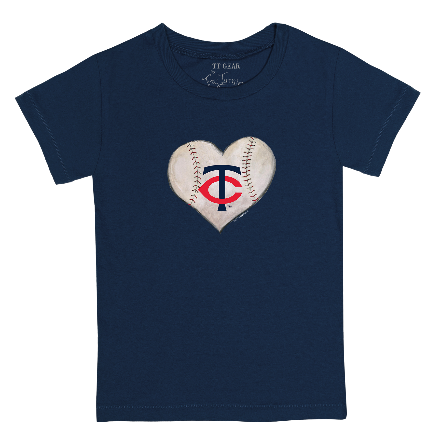 Minnesota Twins Stitched Heart Kid's Tee Shirt - Tiny Turnip