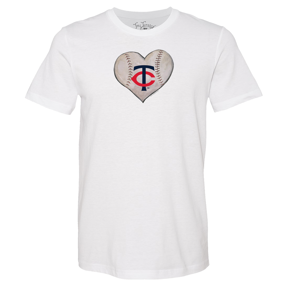 Minnesota Twins Stitched Heart Unisex Tee Shirt - Tiny Turnip