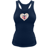 Minnesota Twins Stitched Heart Racerback Tank - Tiny Turnip