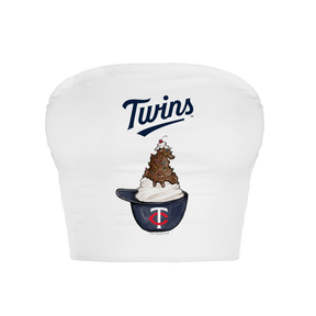 Minnesota Twins Sundae Helmet Crop Tube Top - Tiny Turnip