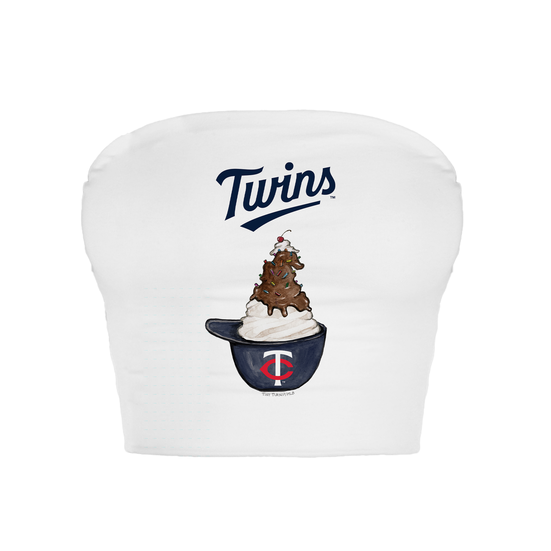 Minnesota Twins Sundae Helmet Crop Tube Top - Tiny Turnip