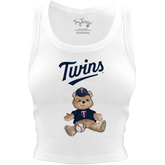 Minnesota Twins Teddy Crop Tank - Tiny Turnip