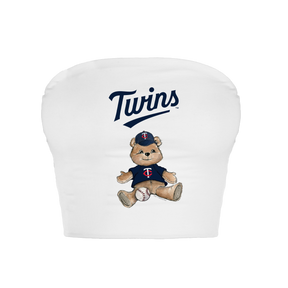 Minnesota Twins Teddy Crop Tube Top - Tiny Turnip