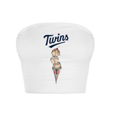 Minnesota Twins Triple Scoop Crop Tube Top