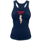 Minnesota Twins Triple Scoop Racerback Tank - Tiny Turnip