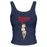 Minnesota Twins Triple Scoop Ribbed Tank - Tiny Turnip