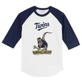 Minnesota Twins Velociraptor 3/4 Navy Blue Sleeve Raglan