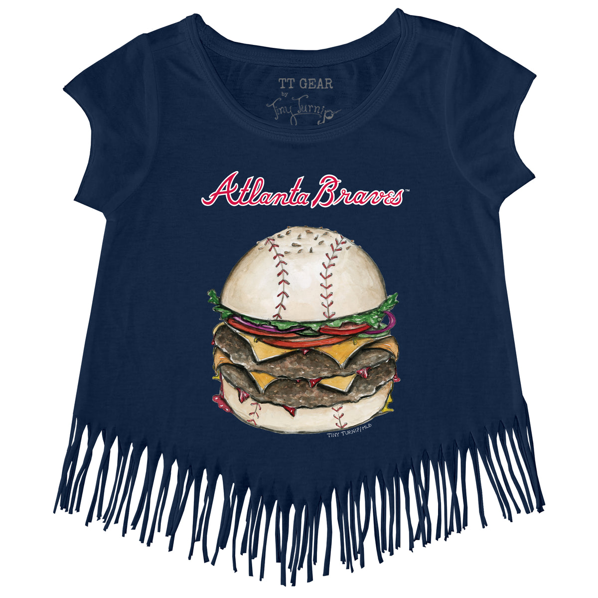 Atlanta Braves Burger Fringe Tee