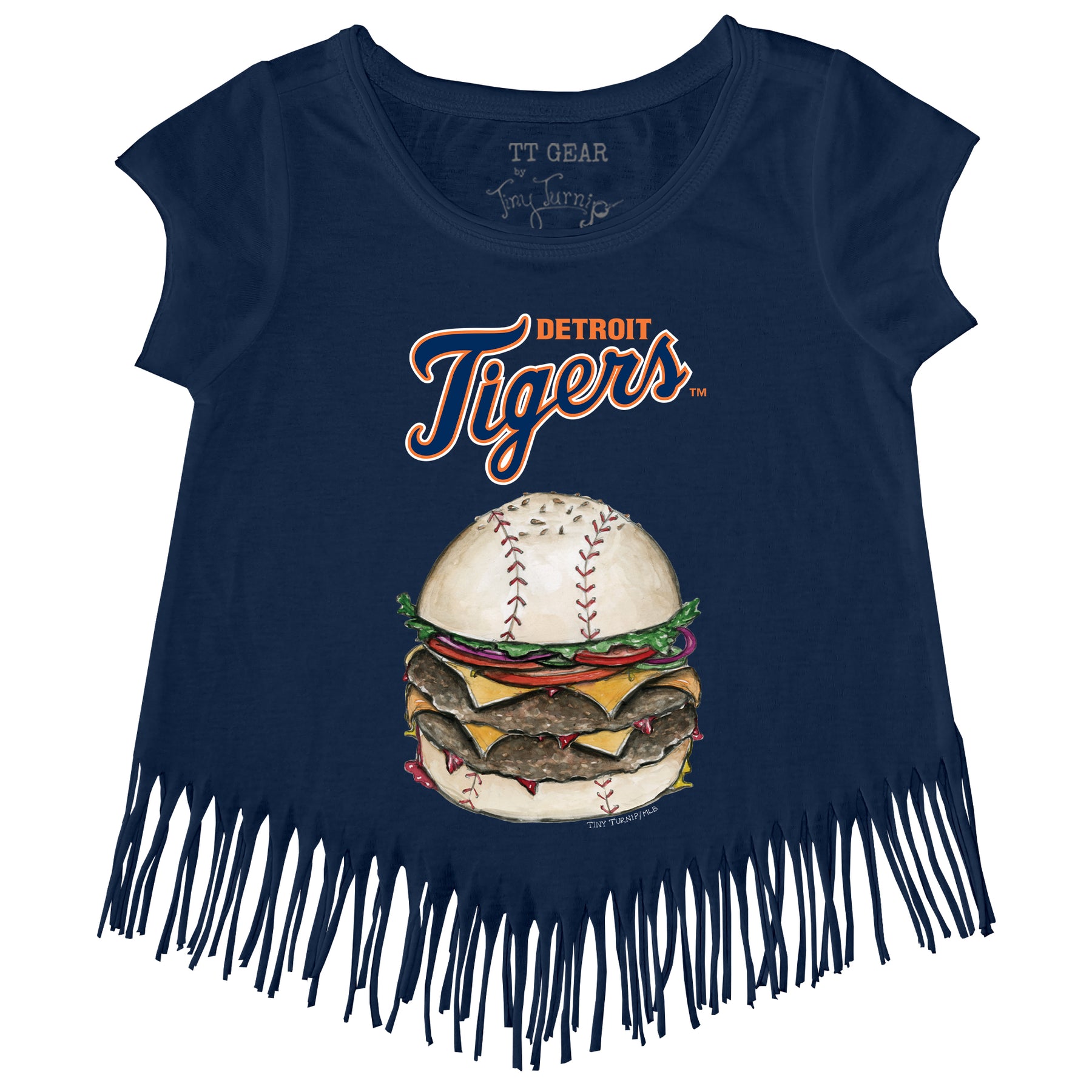 Detroit Tigers Burger Fringe Tee