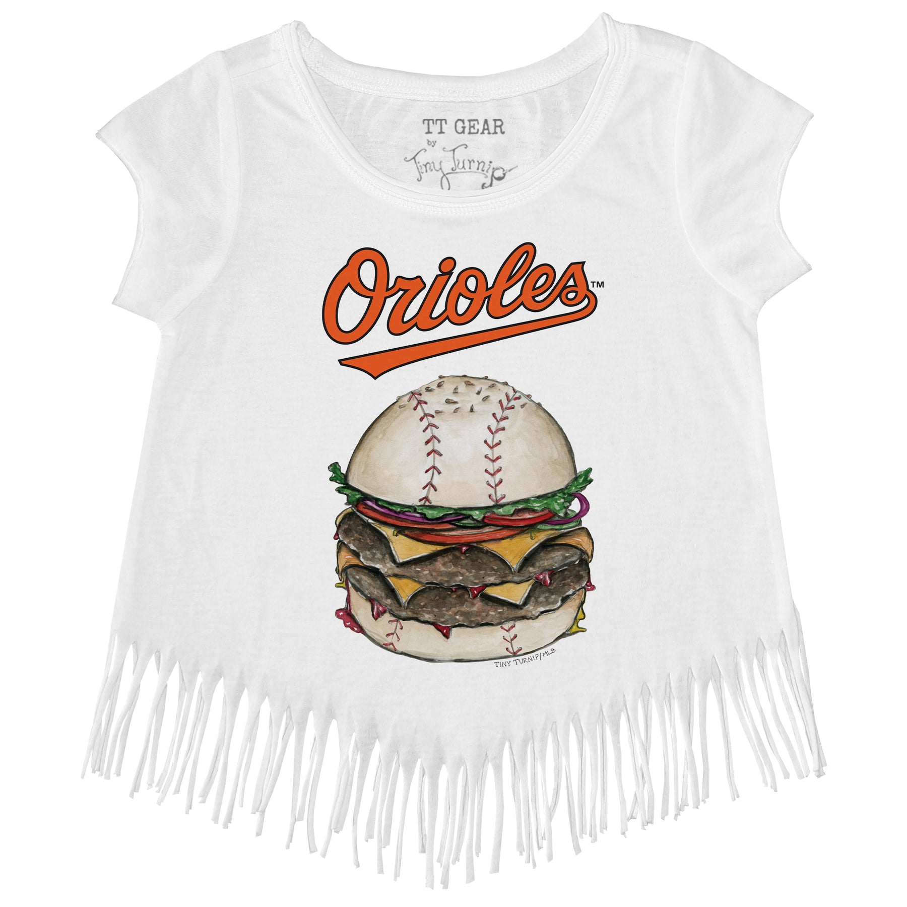 Baltimore Orioles Burger Fringe Tee