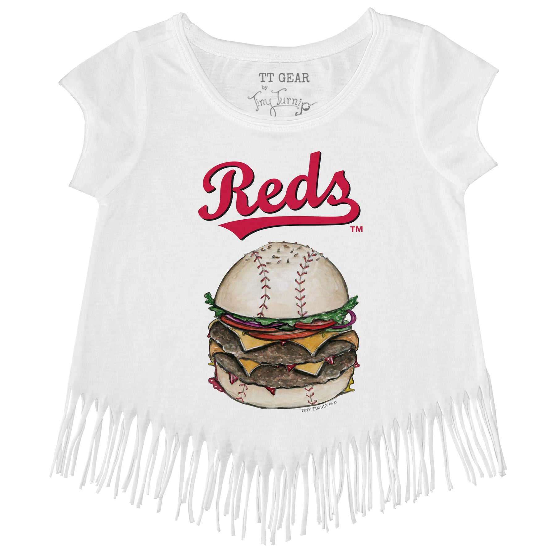 Cincinnati Reds Burger Fringe Tee