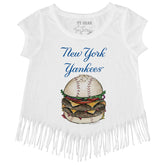 New York Yankees Burger Fringe Tee - Tiny Turnip