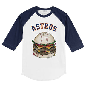 Houston Astros Burger 3/4 Navy Sleeve Raglan