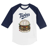 Minnesota Twins Burger 3/4 Navy Sleeve Raglan