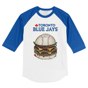 Toronto Blue Jays Burger 3/4 Royal Blue Sleeve Raglan