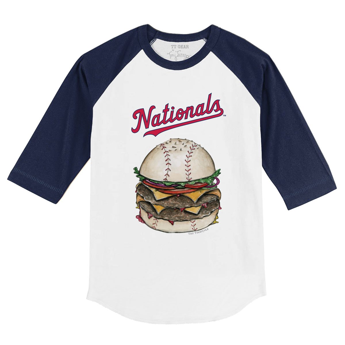 Washington Nationals 3/4 Navy Sleeve Raglan