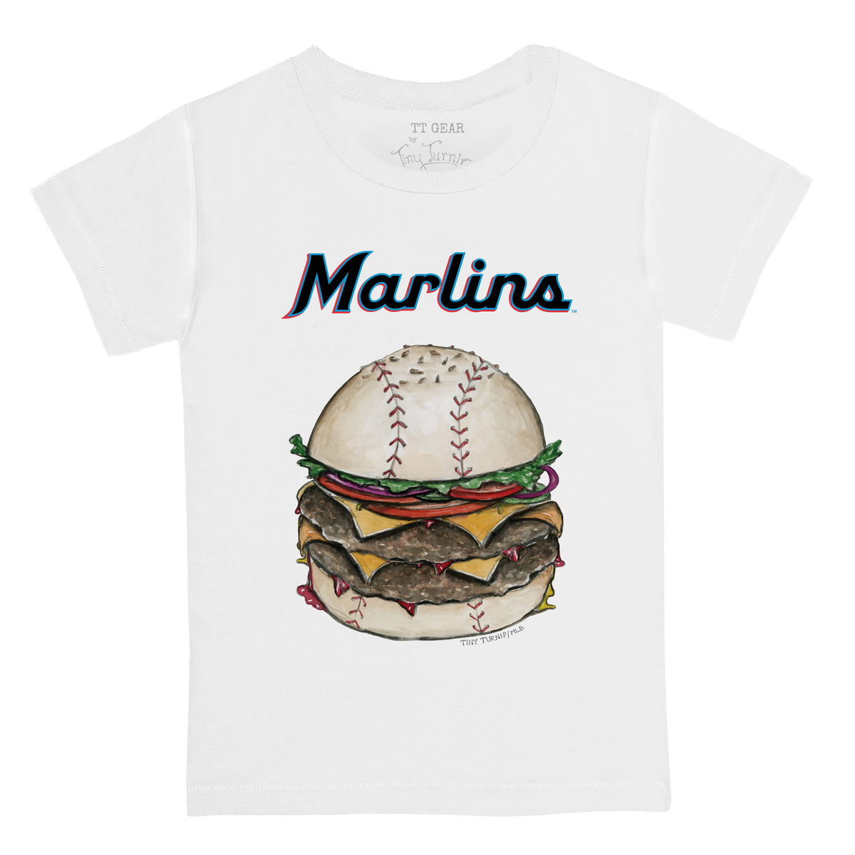 Miami Marlins Burger Tee Shirt