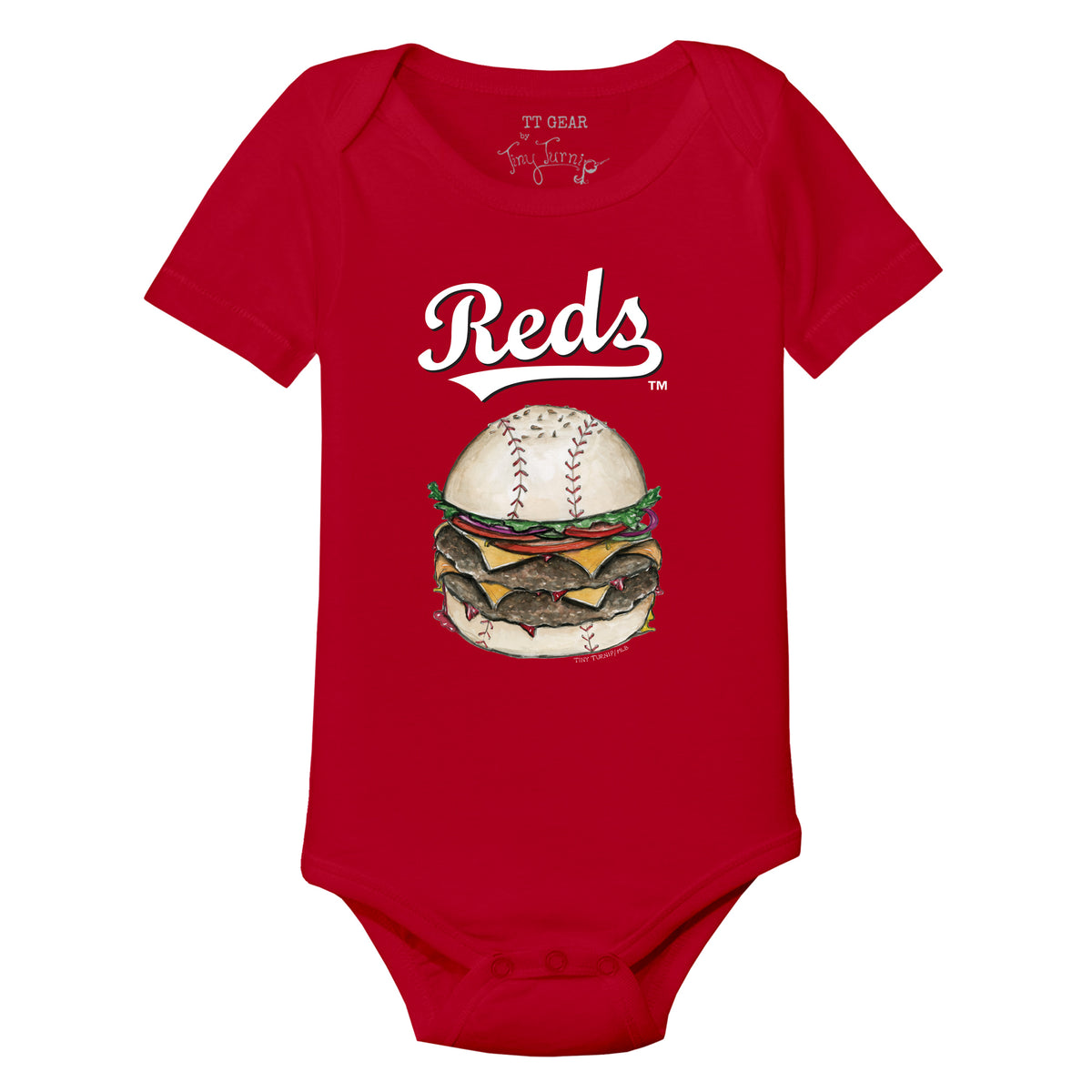 Cincinnati Reds Burger Short Sleeve Snapper