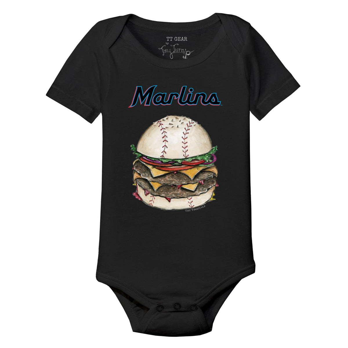 Miami Marlins Burger Short Sleeve Snapper