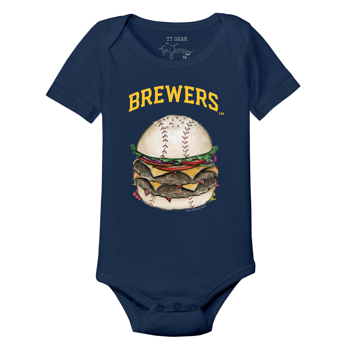 Milwaukee Brewers Burger Short Sleeve Snapper