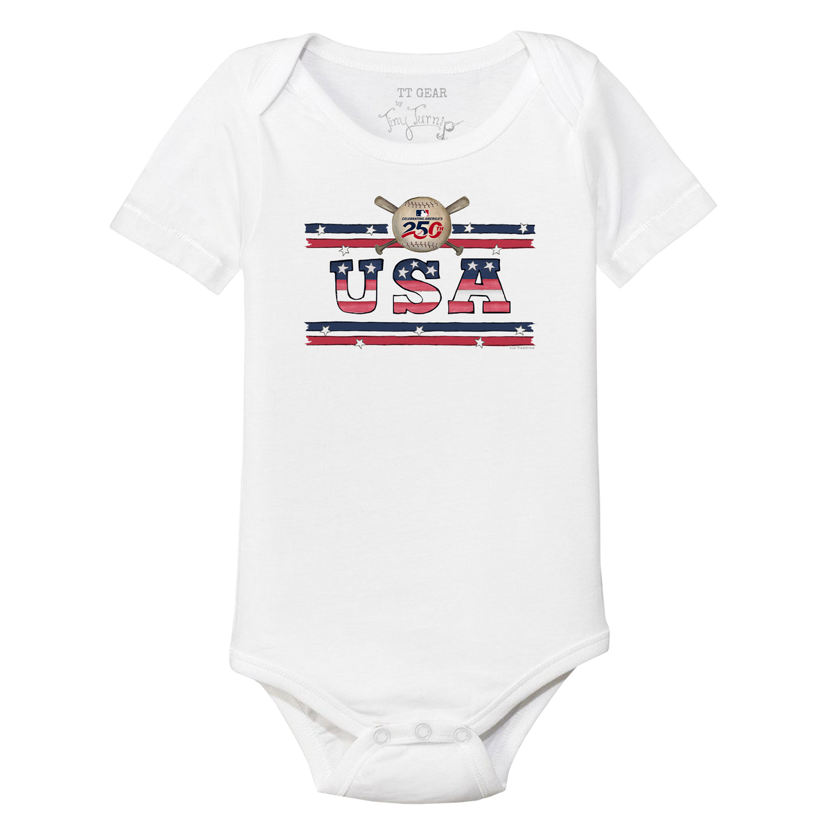 MLB USA 250 Short Sleeve Snapper