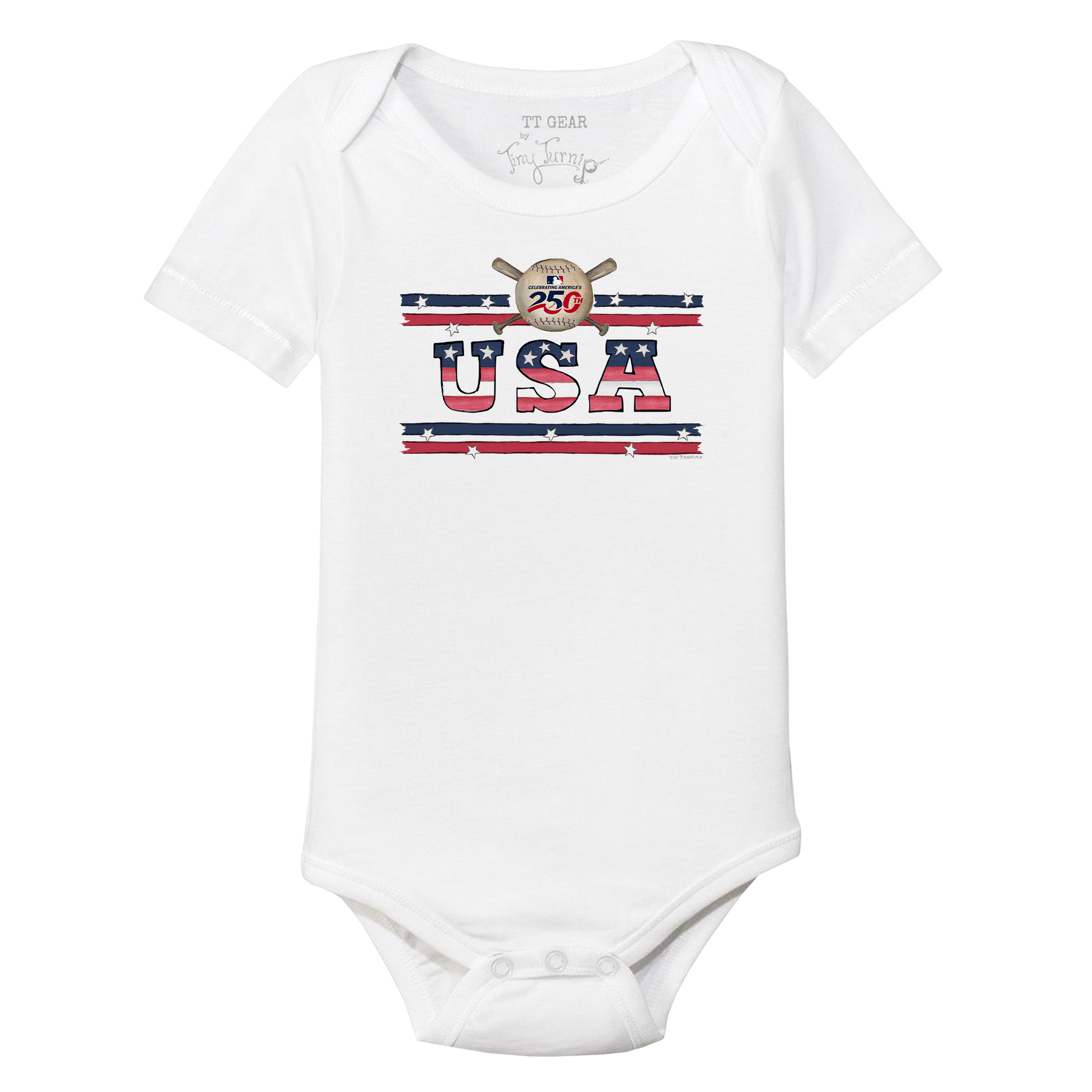 MLB USA 250 Short Sleeve Snapper