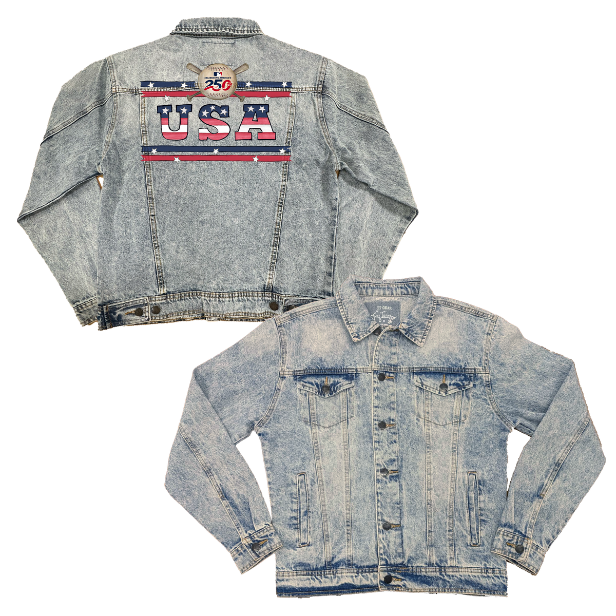 MLB USA 250 Boyfriend Denim Jacket