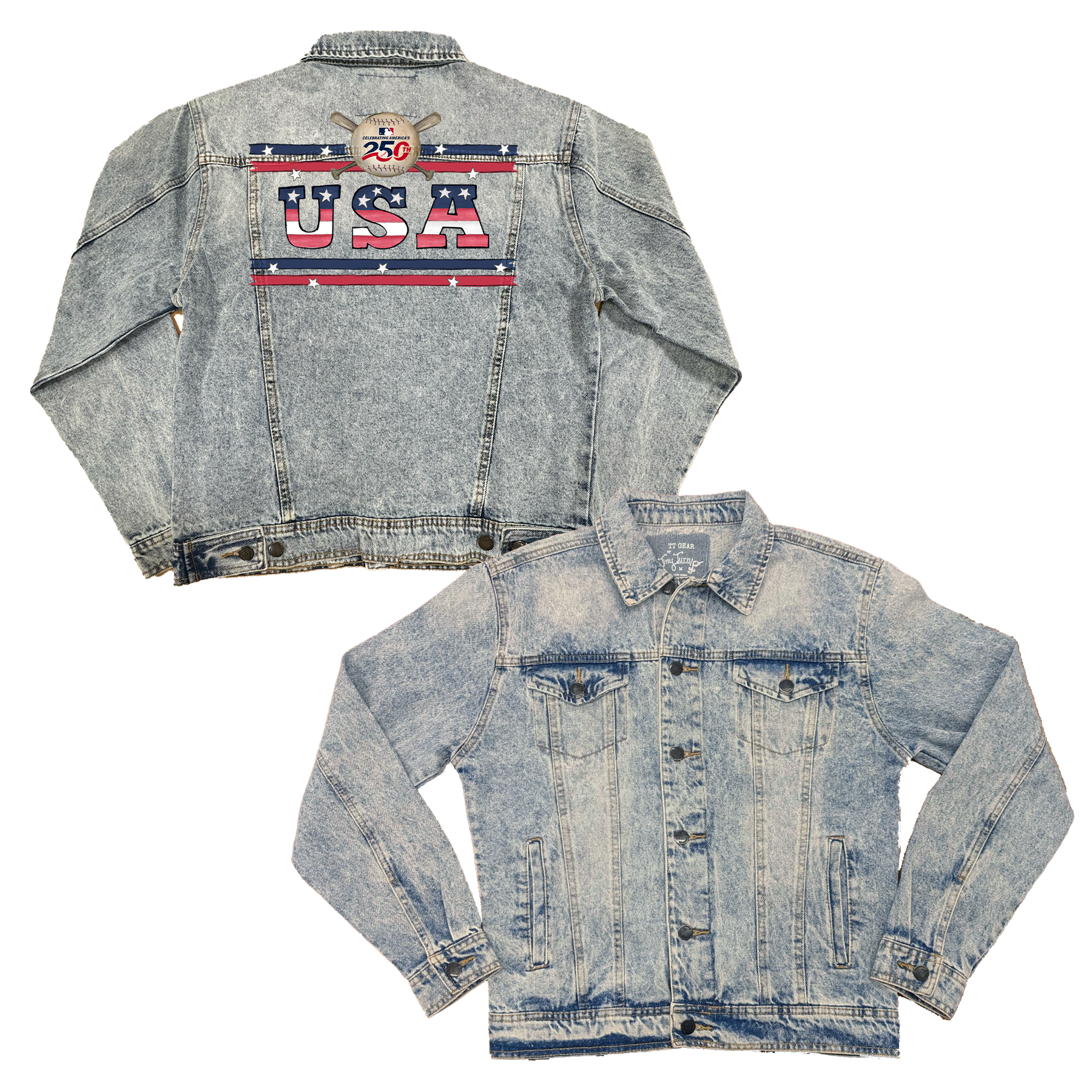MLB USA 250 Boyfriend Denim Jacket