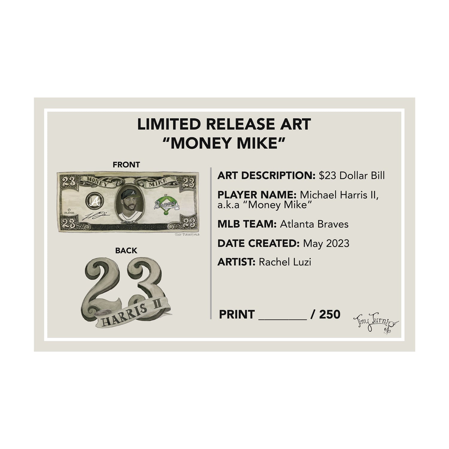 Limited Edition Atlanta Braves Michael Harris II Money Mike Tee