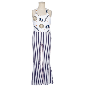 VIP Baseball w/ Name, Number - Kennedy Romper - Tiny Turnip