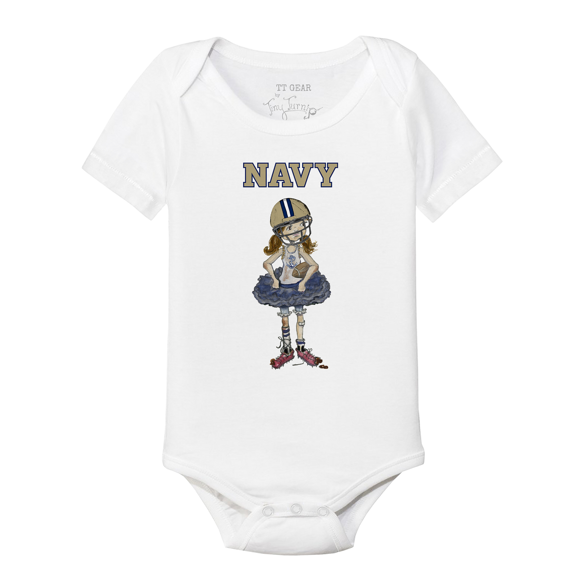Navy Midshipmen Babes Short Sleeve Snapper
