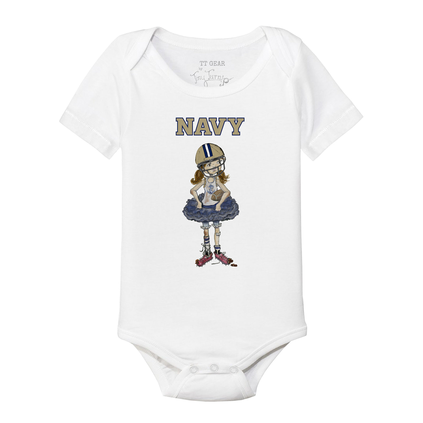 Navy Midshipmen Babes Short Sleeve Snapper