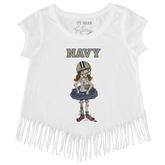 Navy Midshipmen Babes Fringe Tee