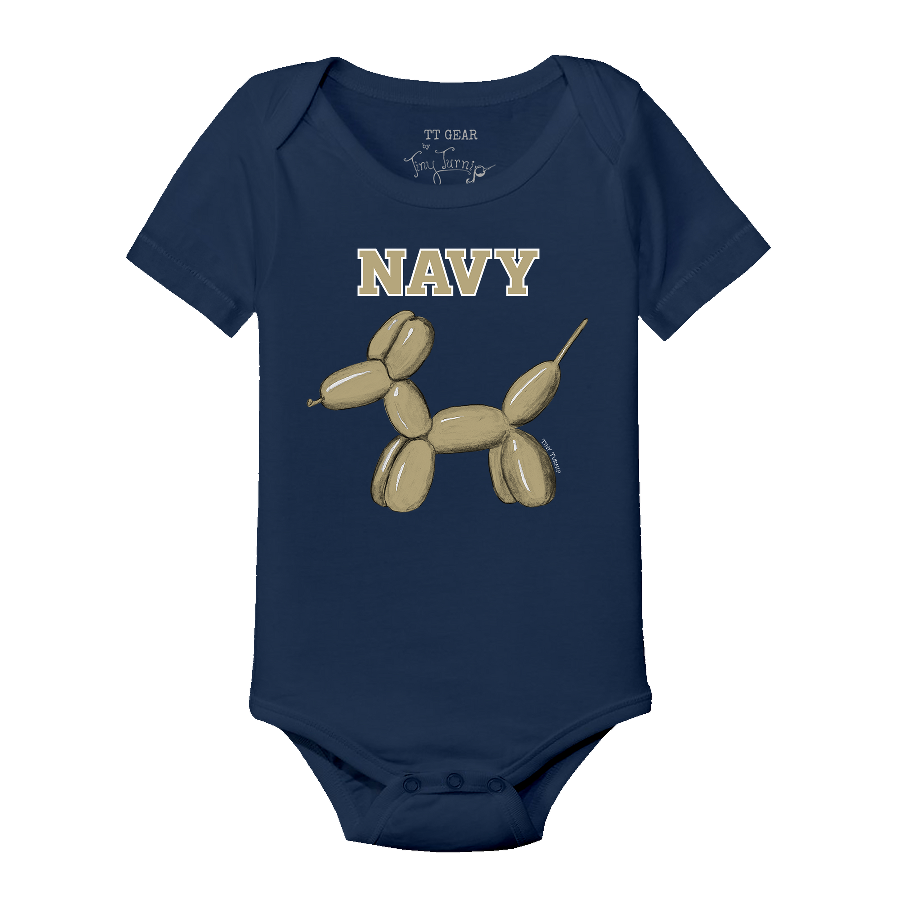 Navy Midshipmen Balloon Dog Short Sleeve Snapper