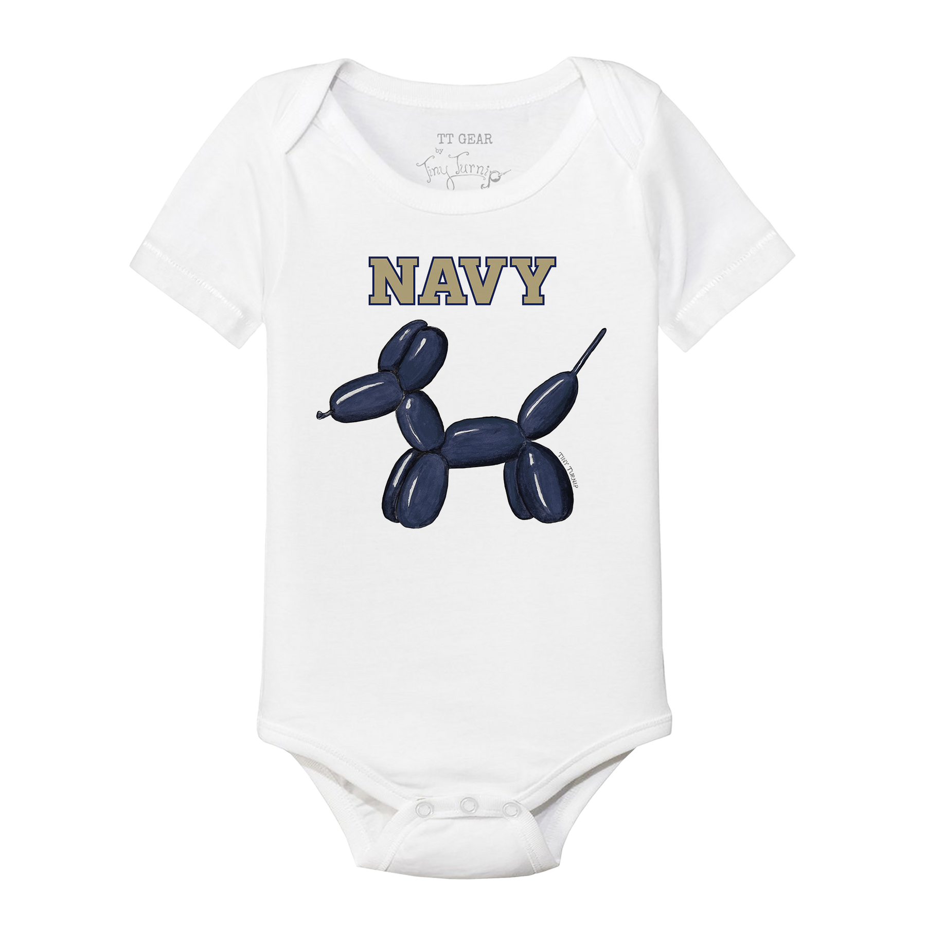 Navy Midshipmen Balloon Dog Short Sleeve Snapper
